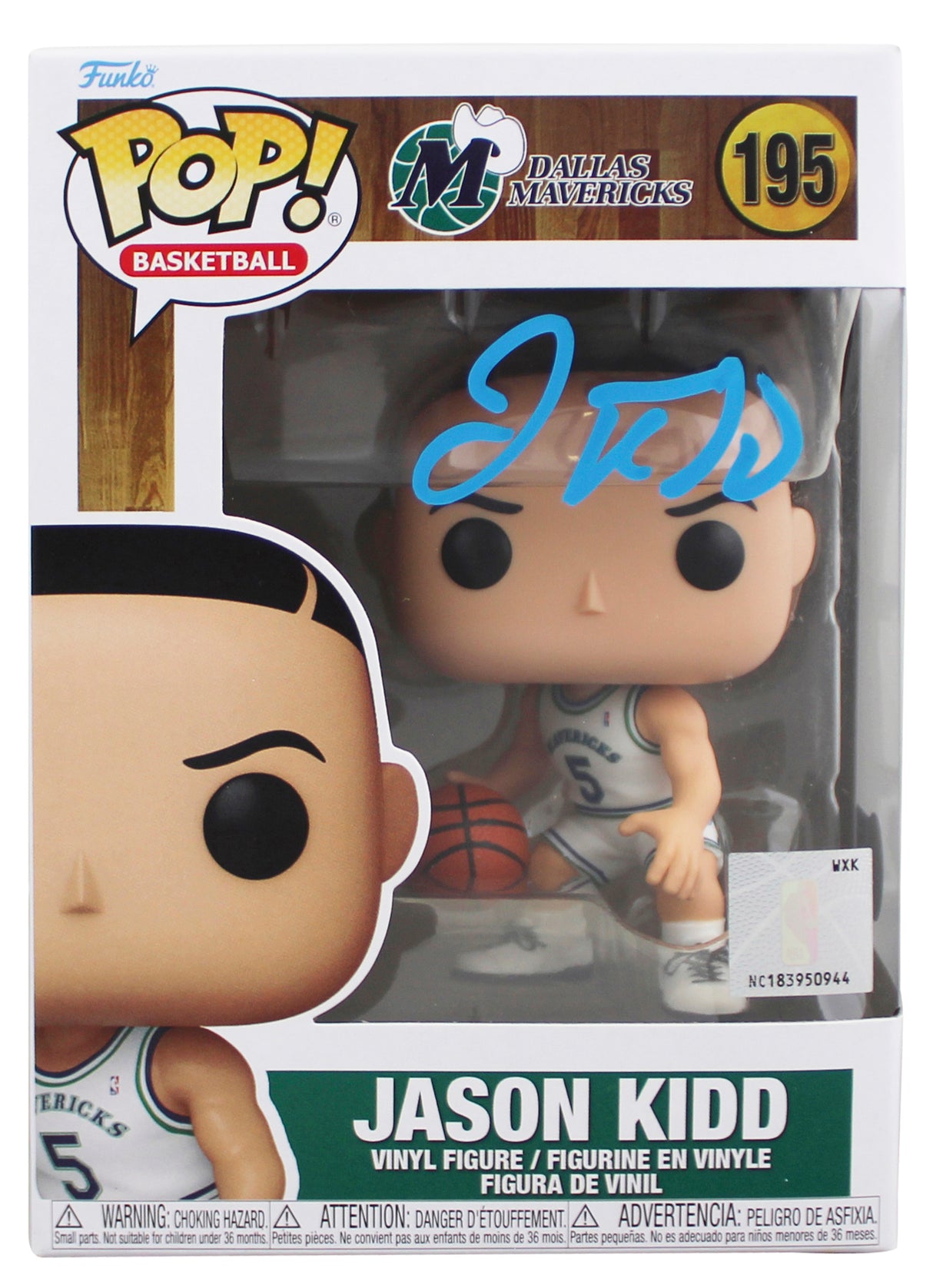 Mavericks Jason Kidd Authentic Signed #195 Funko Pop Vinyl Figure BAS Witnessed