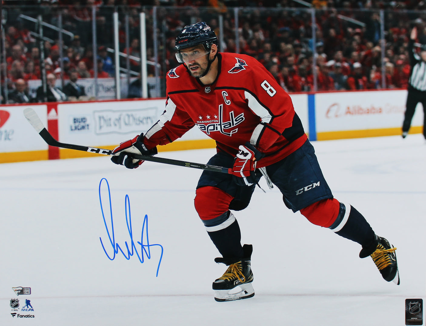 Capitals Alex Ovechkin Signed 16x20 Horizontal Shooting Framed Photo Fanatics