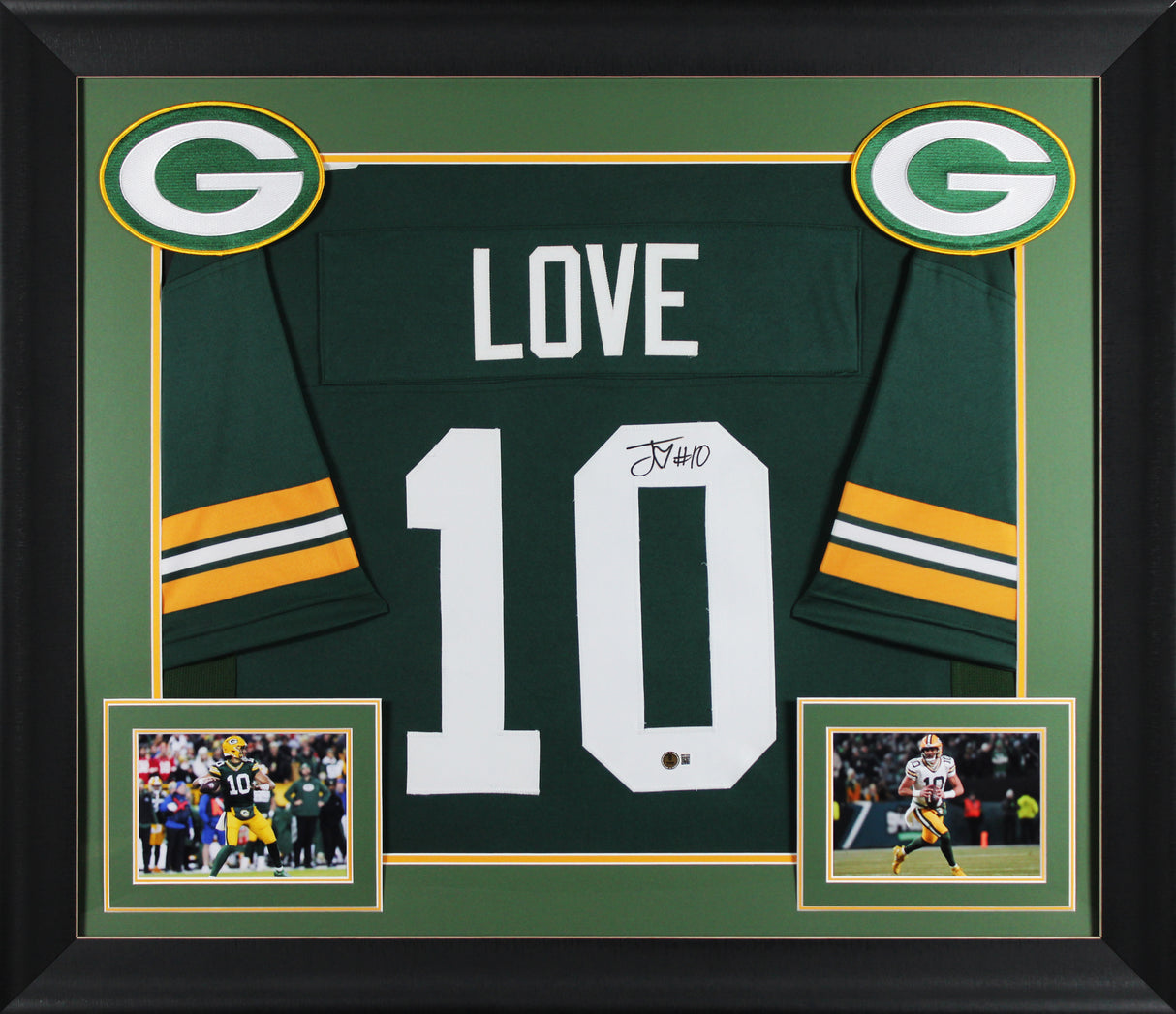 Jordan Love Authentic Signed Green Pro Style Framed Jersey BAS Witnessed