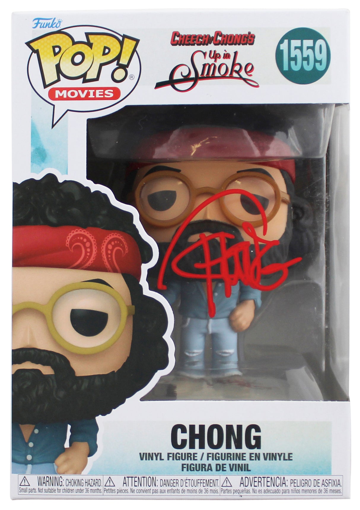 Tommy Chong Up In Smoke Authentic Signed #1559 Funko Pop Figure JSA #AY24852
