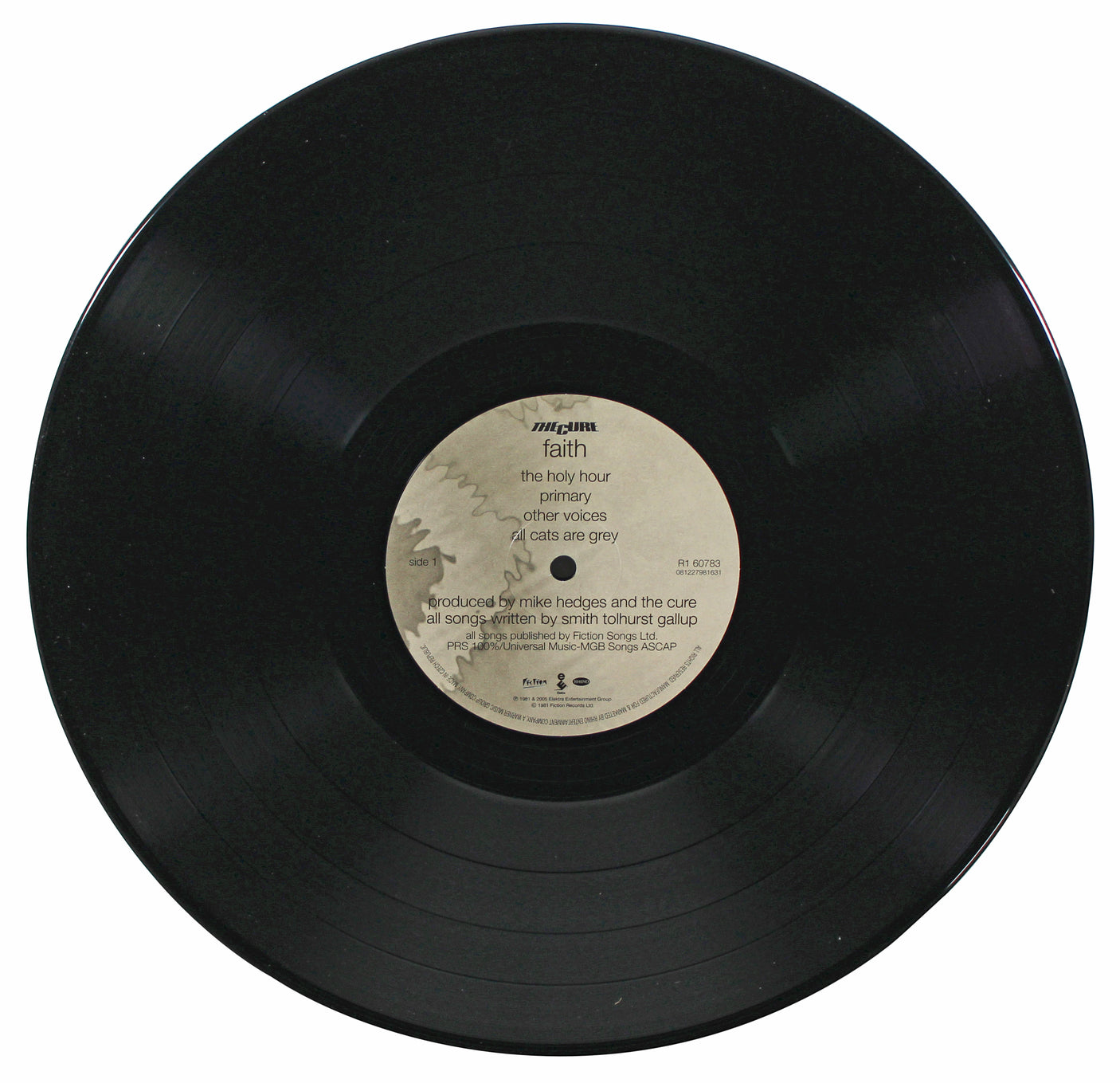 Robert Smith The Cure Authentic Signed Faith Album Cover W/ Vinyl PSA #AN62621