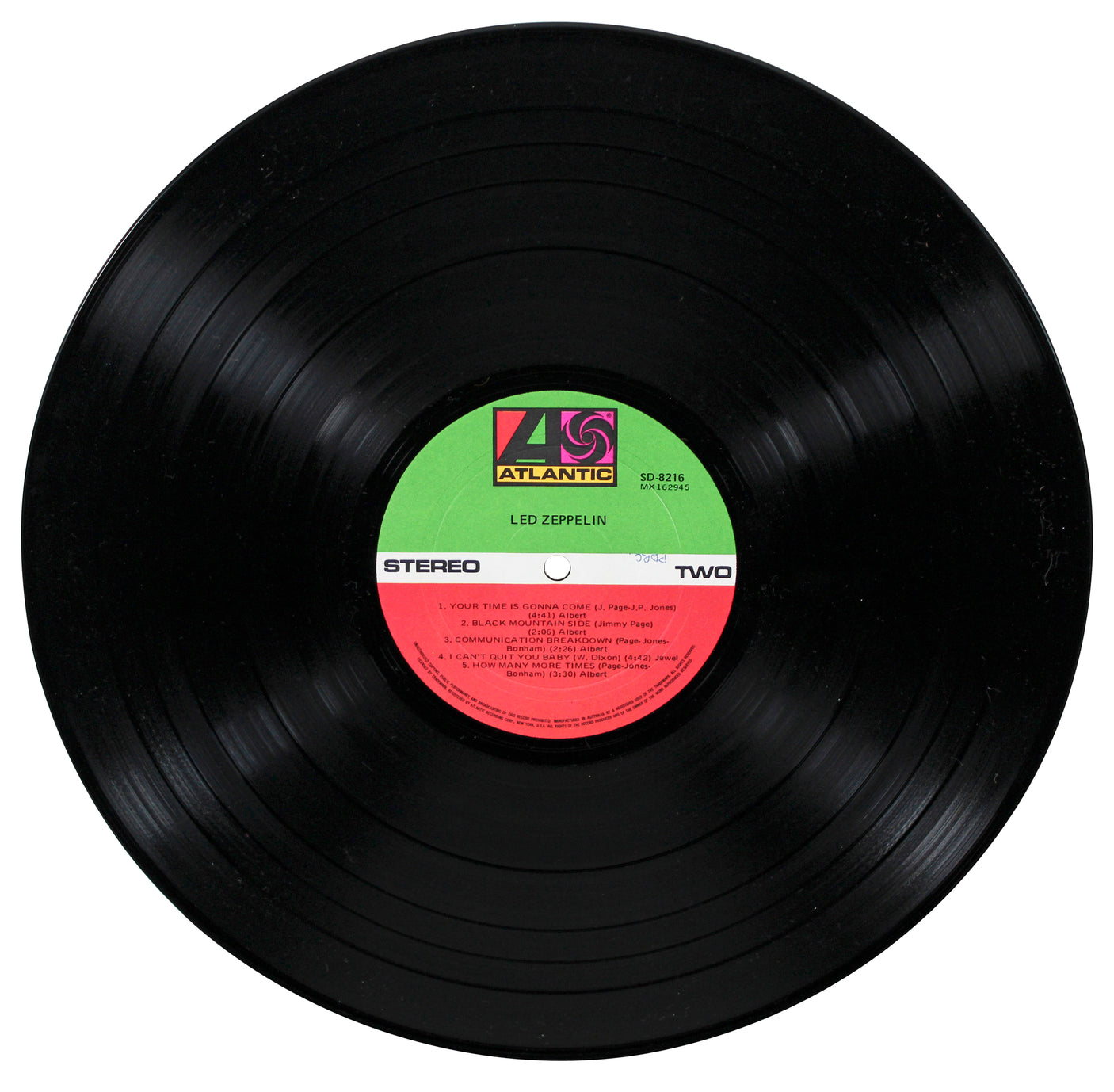 (4) Page, Plant, Bonham & Jones Signed Led Zepplin I Album Cover w Vinyl BAS JSA