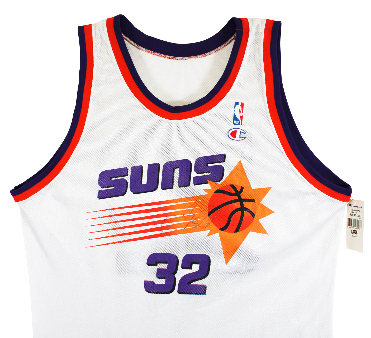 Suns Jason Kidd Authentic Signed White Champion Jersey Autographed BAS #BU55009