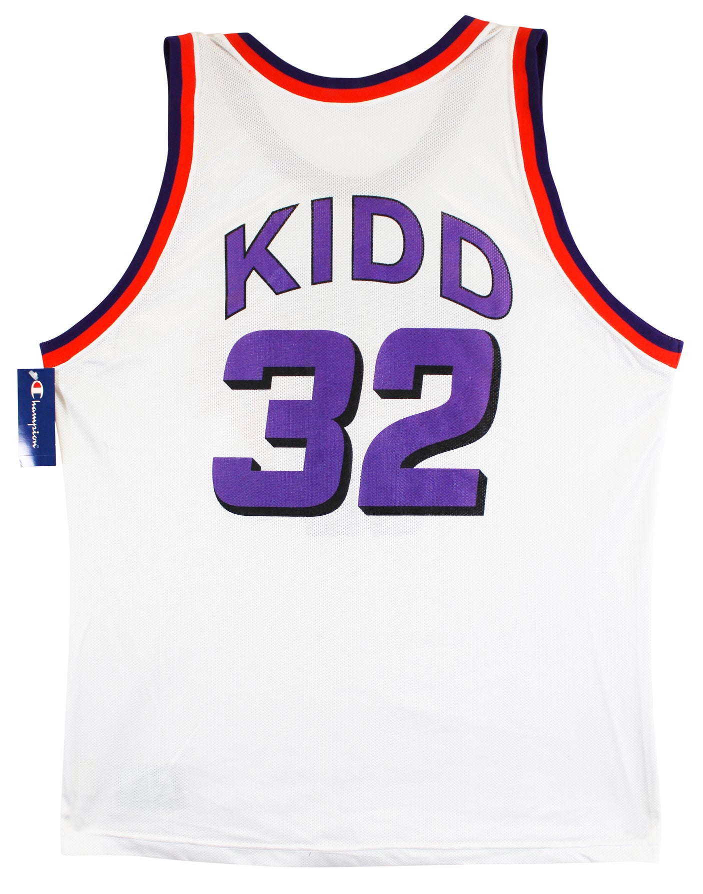 Suns Jason Kidd Authentic Signed White Champion Jersey Autographed BAS #BU55009
