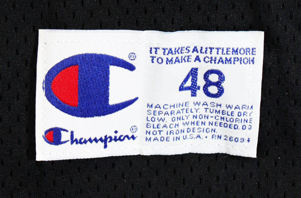 Spurs David Robinson "2 Cor 5:7" Signed Black Champion Jersey BAS #BU55005