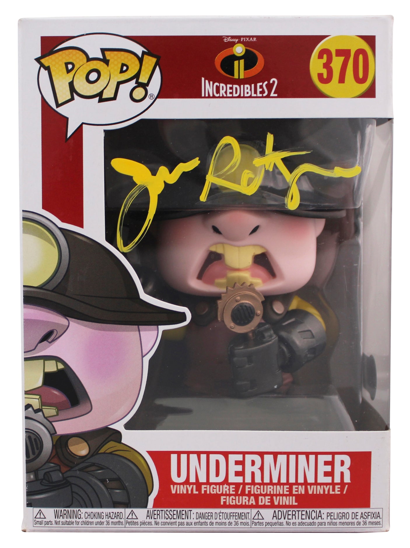 John Ratzenberger Incredibles 2 Signed #370 Funko Pop Vinyl Figure BAS #BR84236