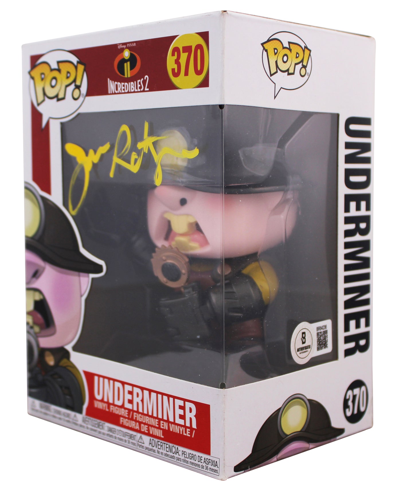 John Ratzenberger Incredibles 2 Signed #370 Funko Pop Vinyl Figure BAS #BR84236