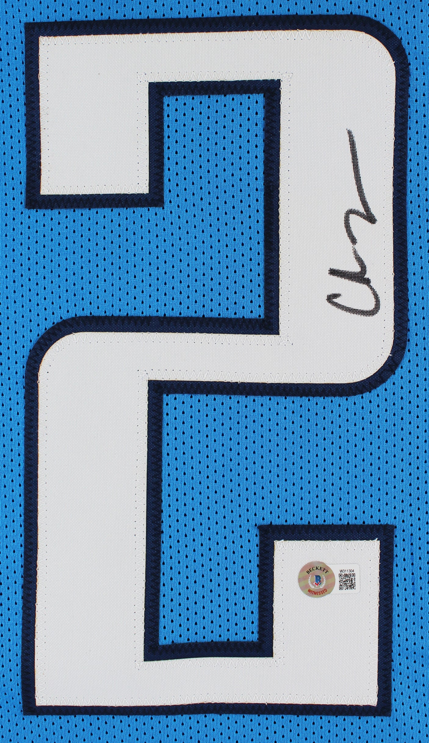 Chris Johnson Authentic Signed Blue Pro Style Framed Jersey BAS Witnessed