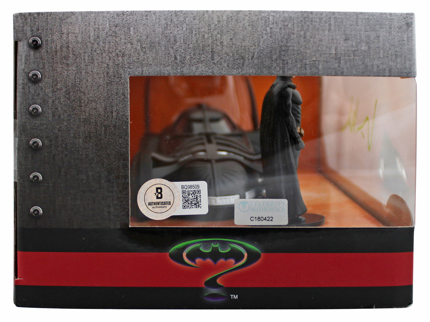 Val Kilmer Batman Forever Signed Batman & Batmobile 1:18 Scale Die Cast Car BAS