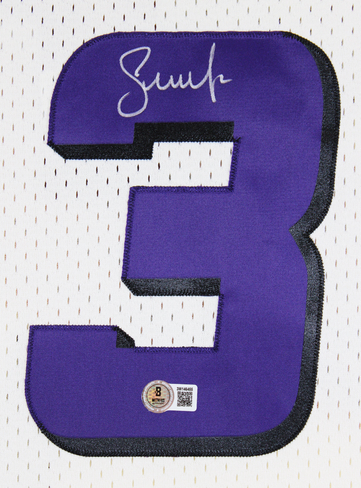 Suns Steve Nash Signed Cream M&N 1996-97 HWC Swingman Framed Jersey BAS Witness