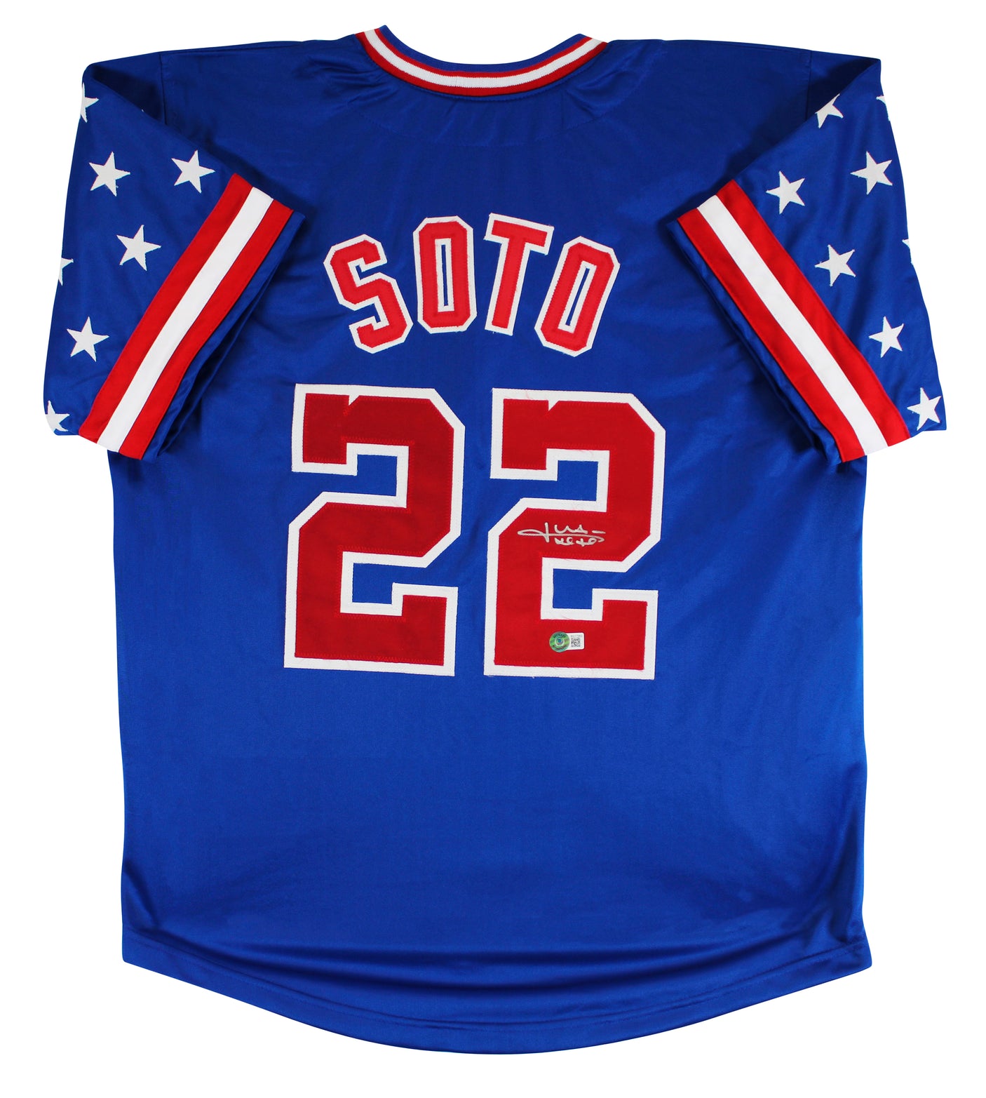 Juan Soto Authentic Signed Blue USA Pro Style Jersey Autographed BAS