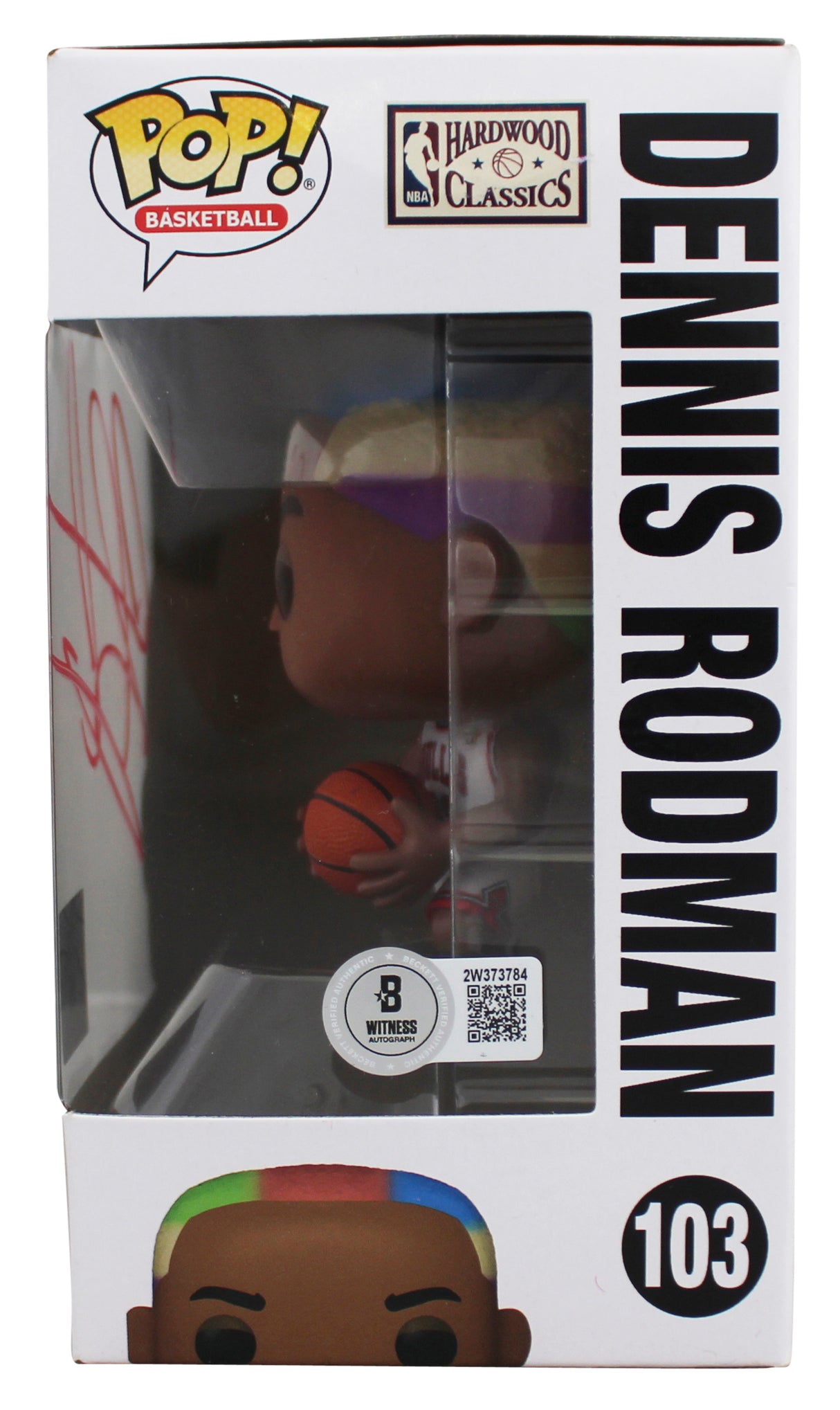 Bulls Dennis Rodman Authentic Signed #103 Funko Pop Figure BAS Wit #2W373784