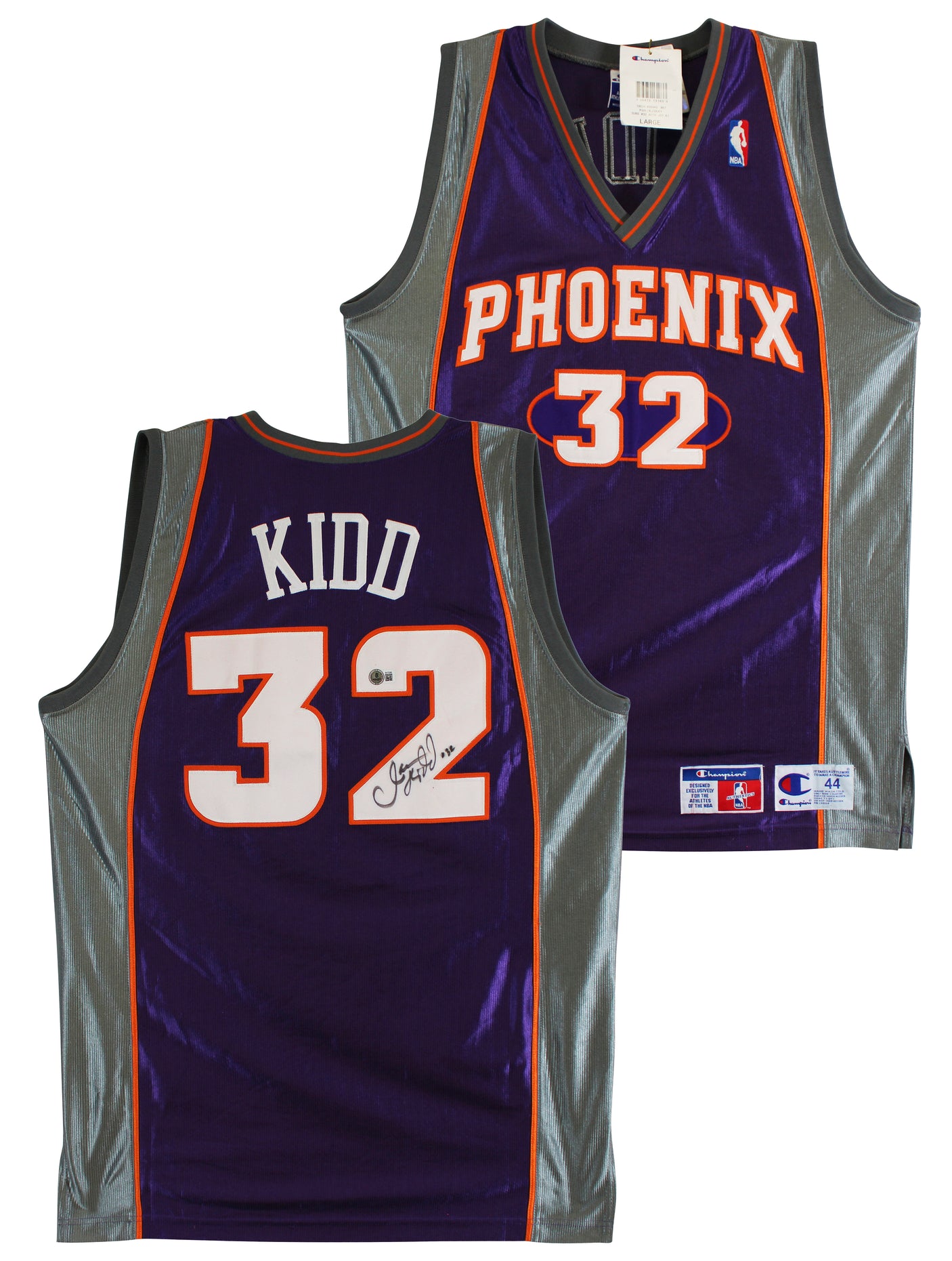 Suns Jason Kidd Authentic Signed Purple Champion Authentic Jersey BAS #BV70288