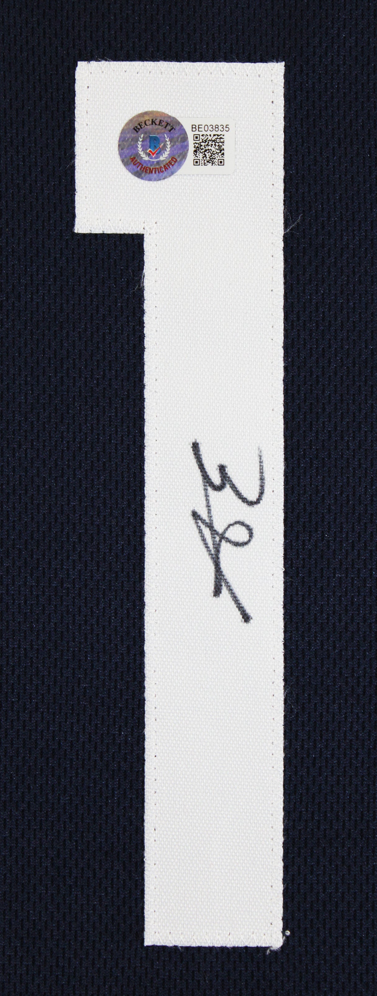Anthony Edwards Authentic Signed Navy Blue Pro Style Framed Jersey BAS
