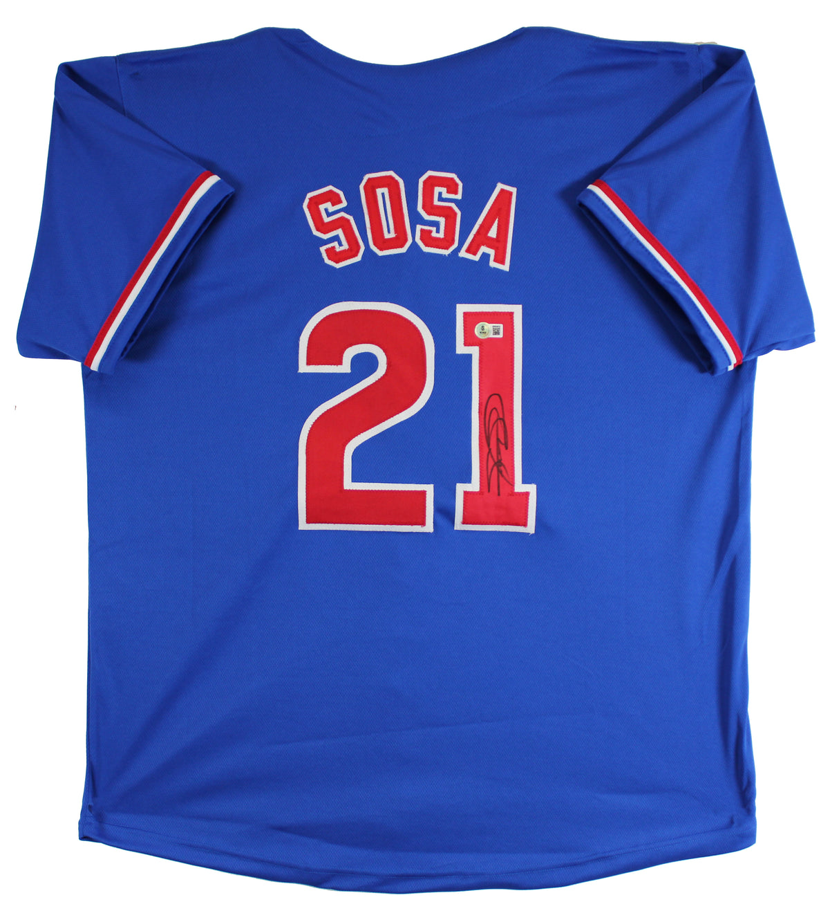 Sammy Sosa Authentic Signed Blue Pro Style Jersey Autographed BAS Witnessed 2