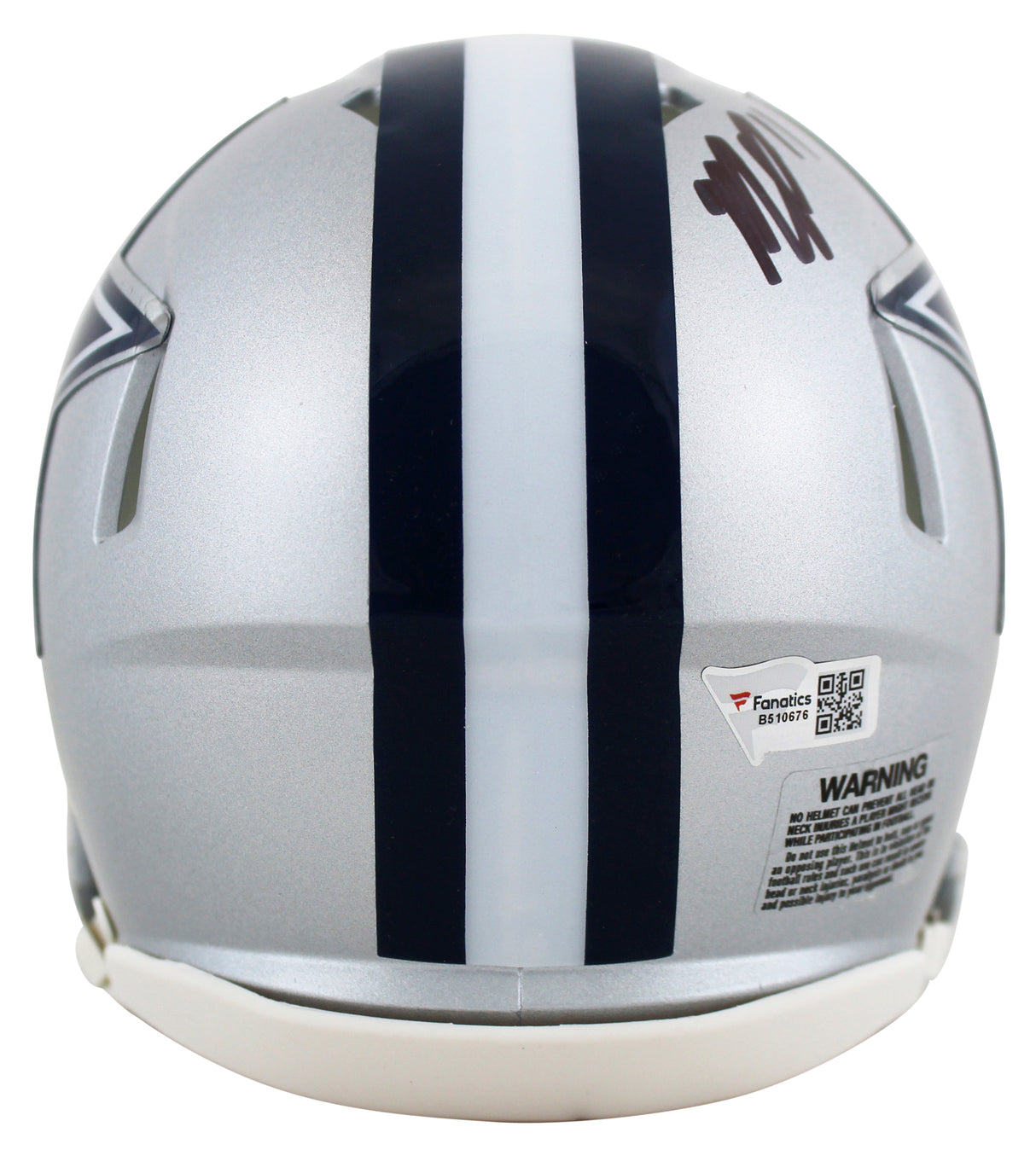 Cowboys Micah Parsons Authentic Signed Silver Speed Mini Helmet W/ Case Fanatics
