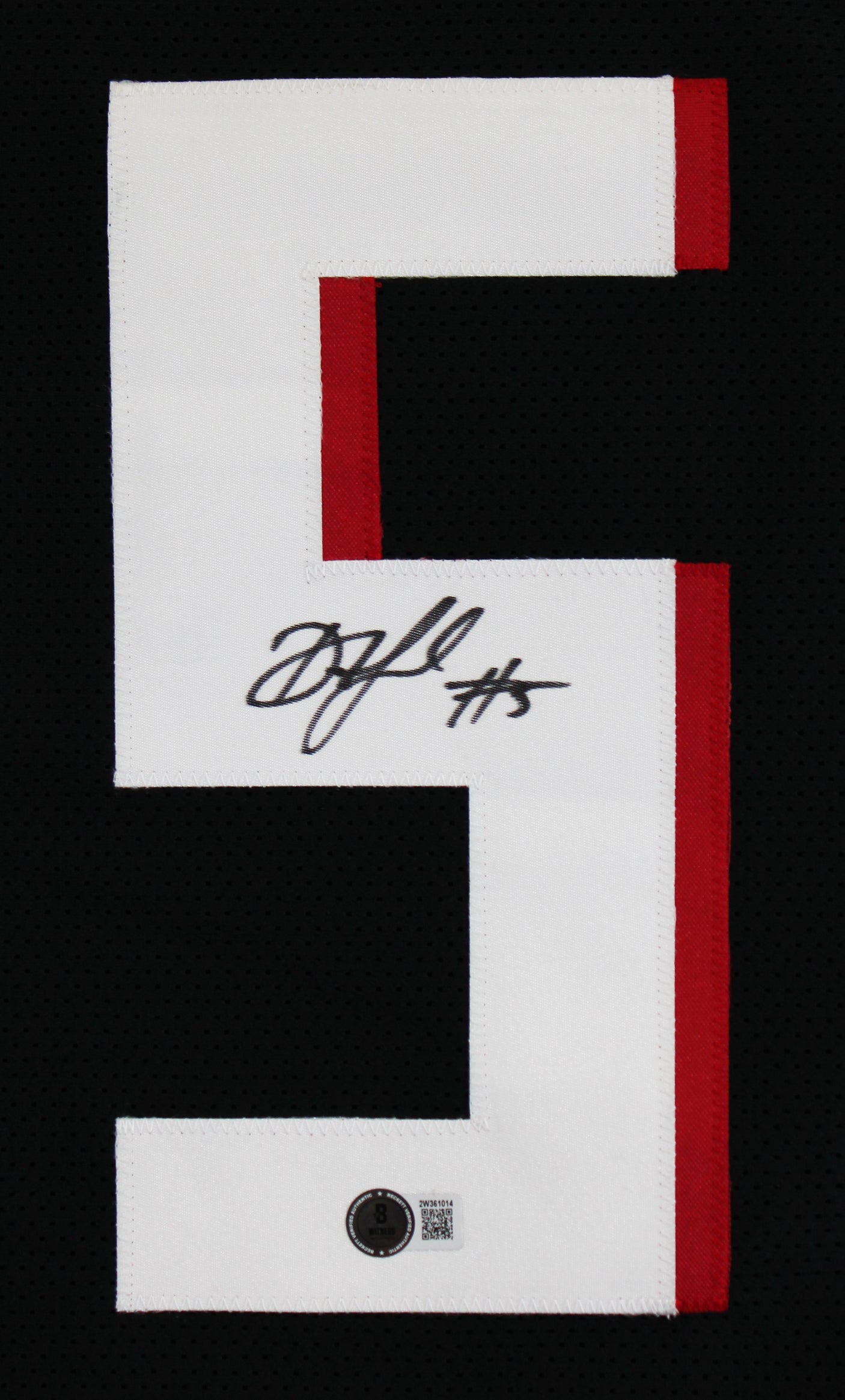 Drake London Authentic Signed Black Pro Style Jersey Autographed BAS Witnessed