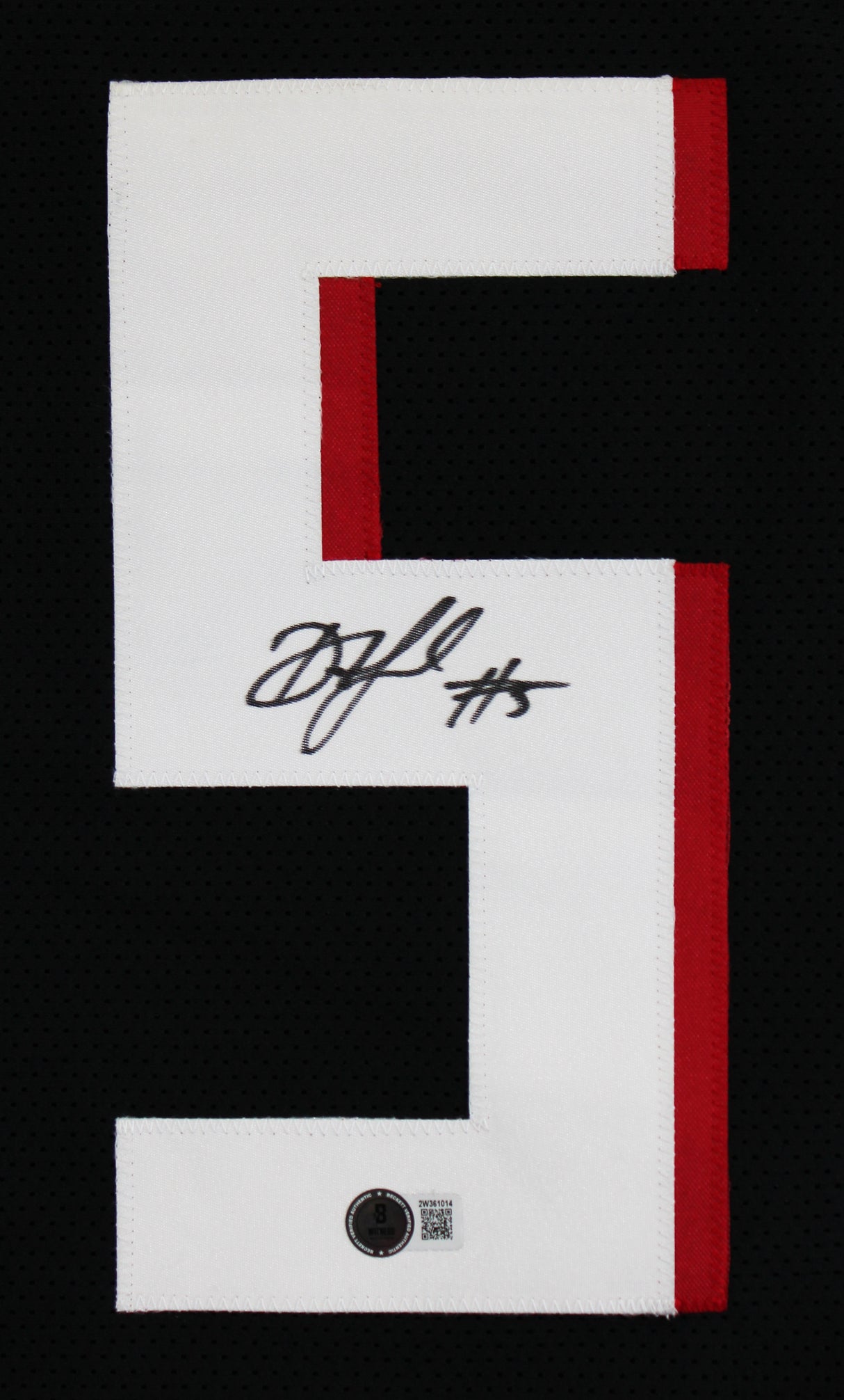 Drake London Authentic Signed Black Pro Style Jersey Autographed BAS Witnessed
