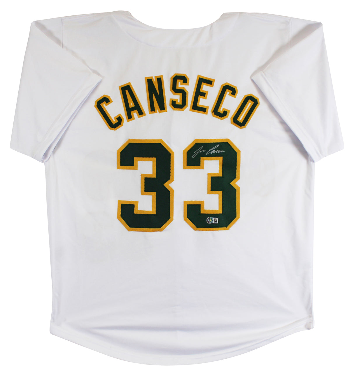 Jose Canseco Authentic Signed White Pro Style Jersey Autographed BAS Witnessed