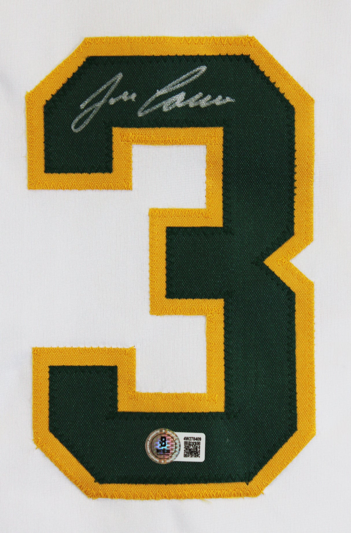 Jose Canseco Authentic Signed White Pro Style Jersey Autographed BAS Witnessed