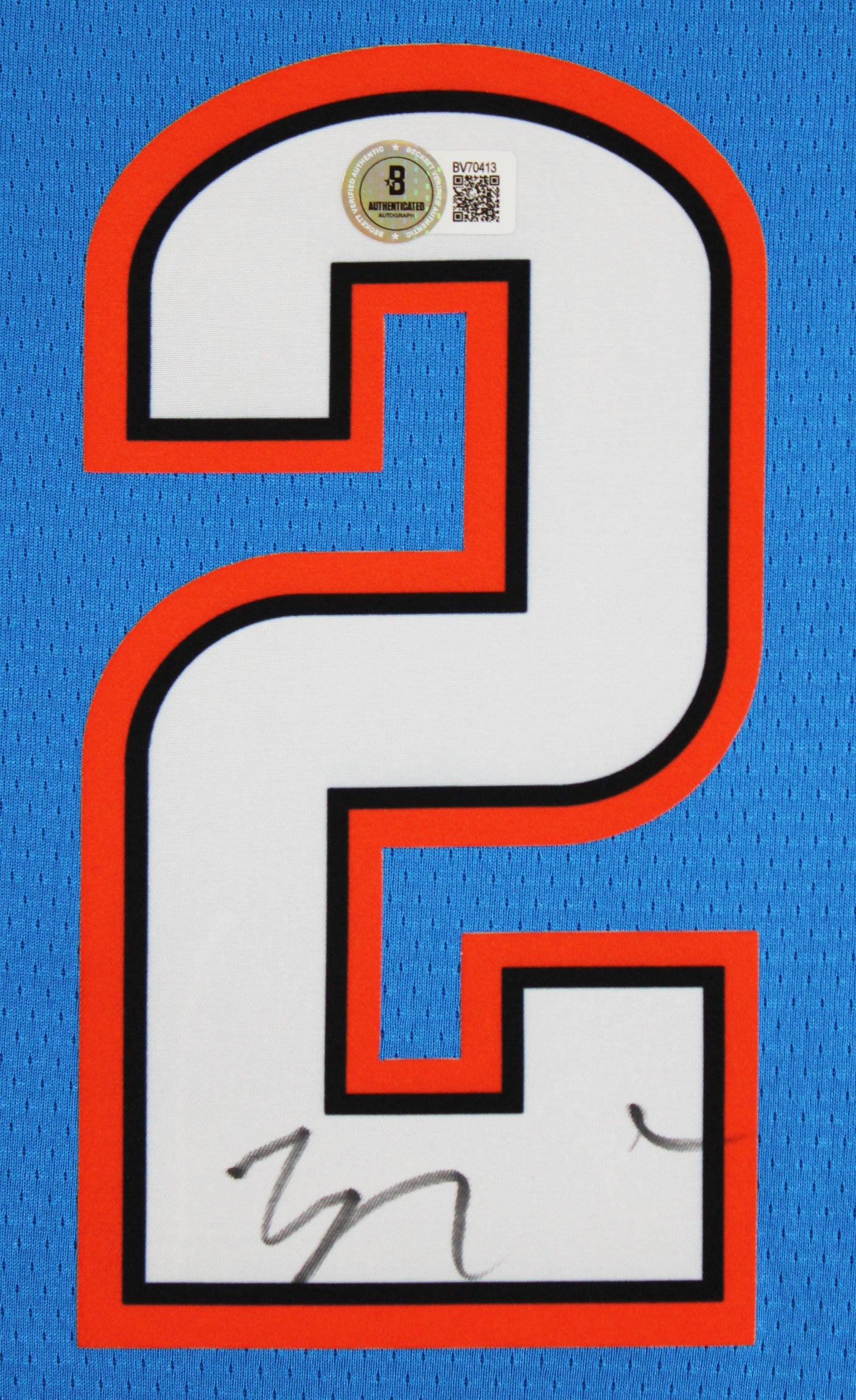 Thunder Shai Gilgeous-Alexander Signed Blue Nike Swingman Jersey BAS #BV70413