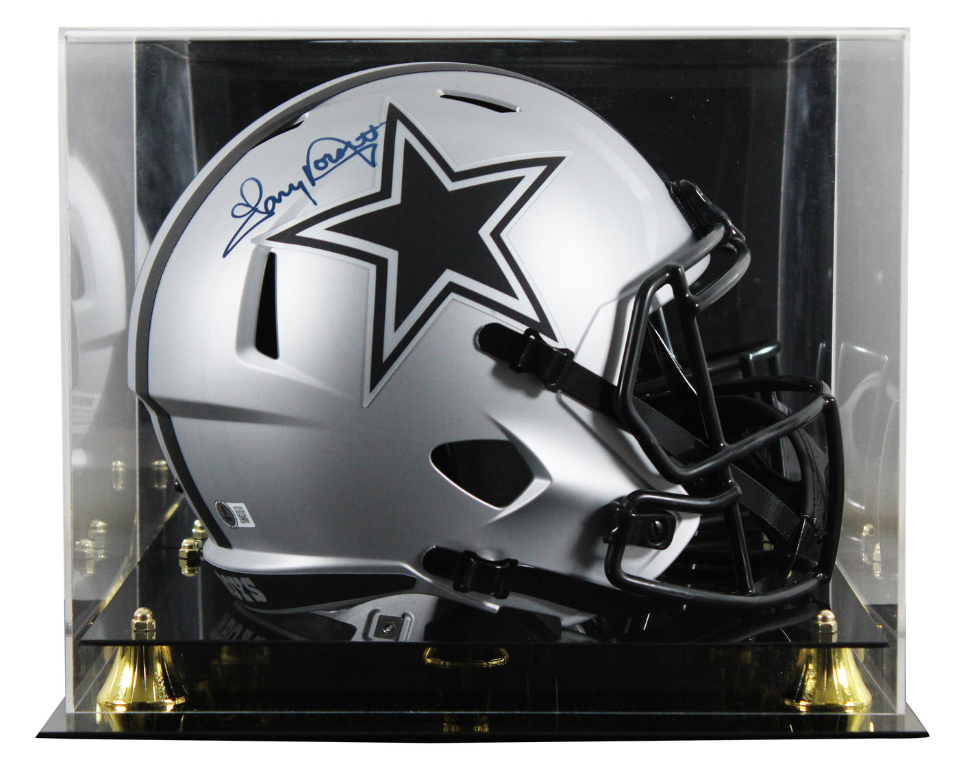 Cowboys Tony Dorsett Signed Rave Full Size Speed Rep Helmet W/ Case BAS Witness