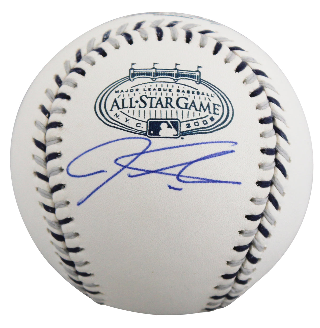 Rangers Josh Hamilton Signed 2008 All Star Game Logo OML Baseball BAS Witnessed