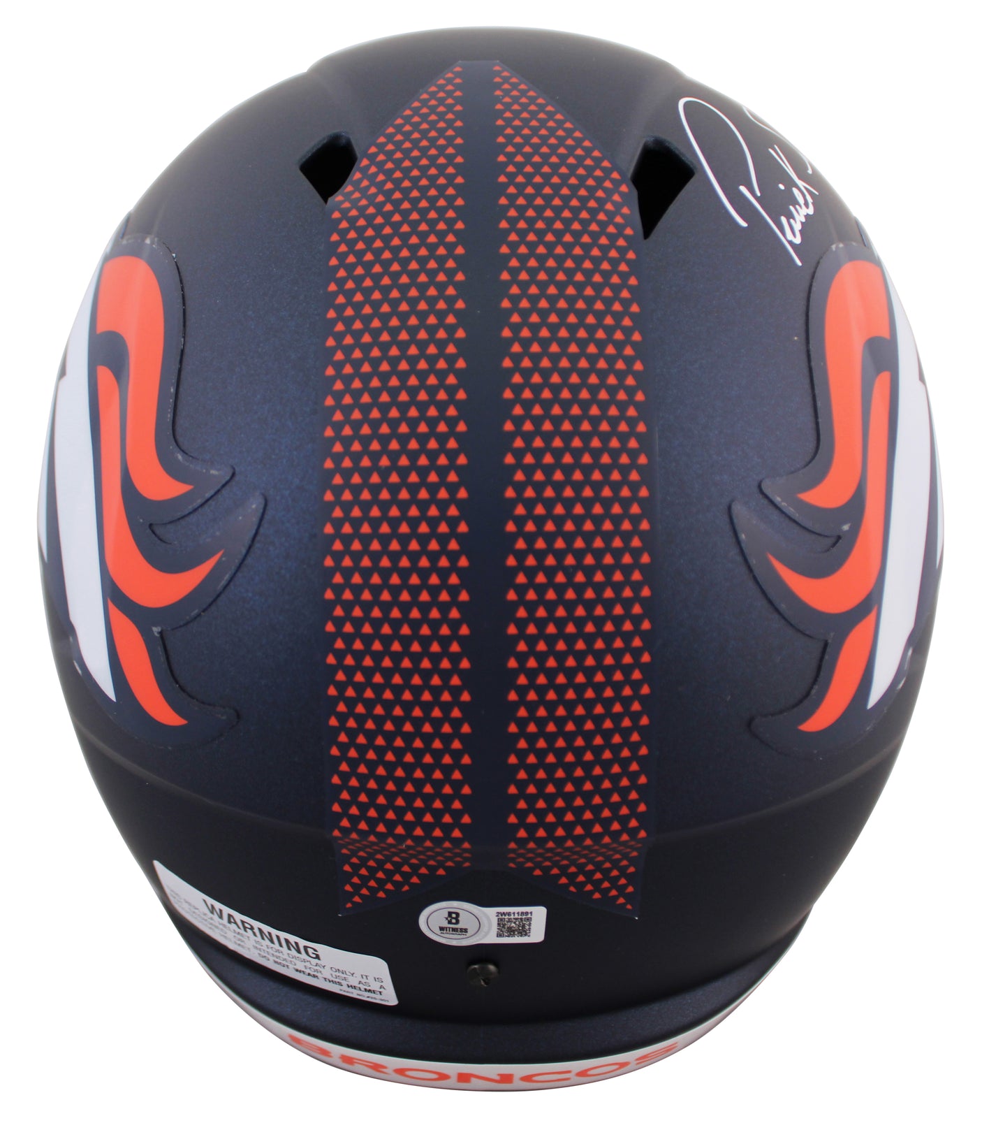 Broncos Patrick Surtain II Signed Full Size Speed Rep Helmet W/ Case BAS Witness