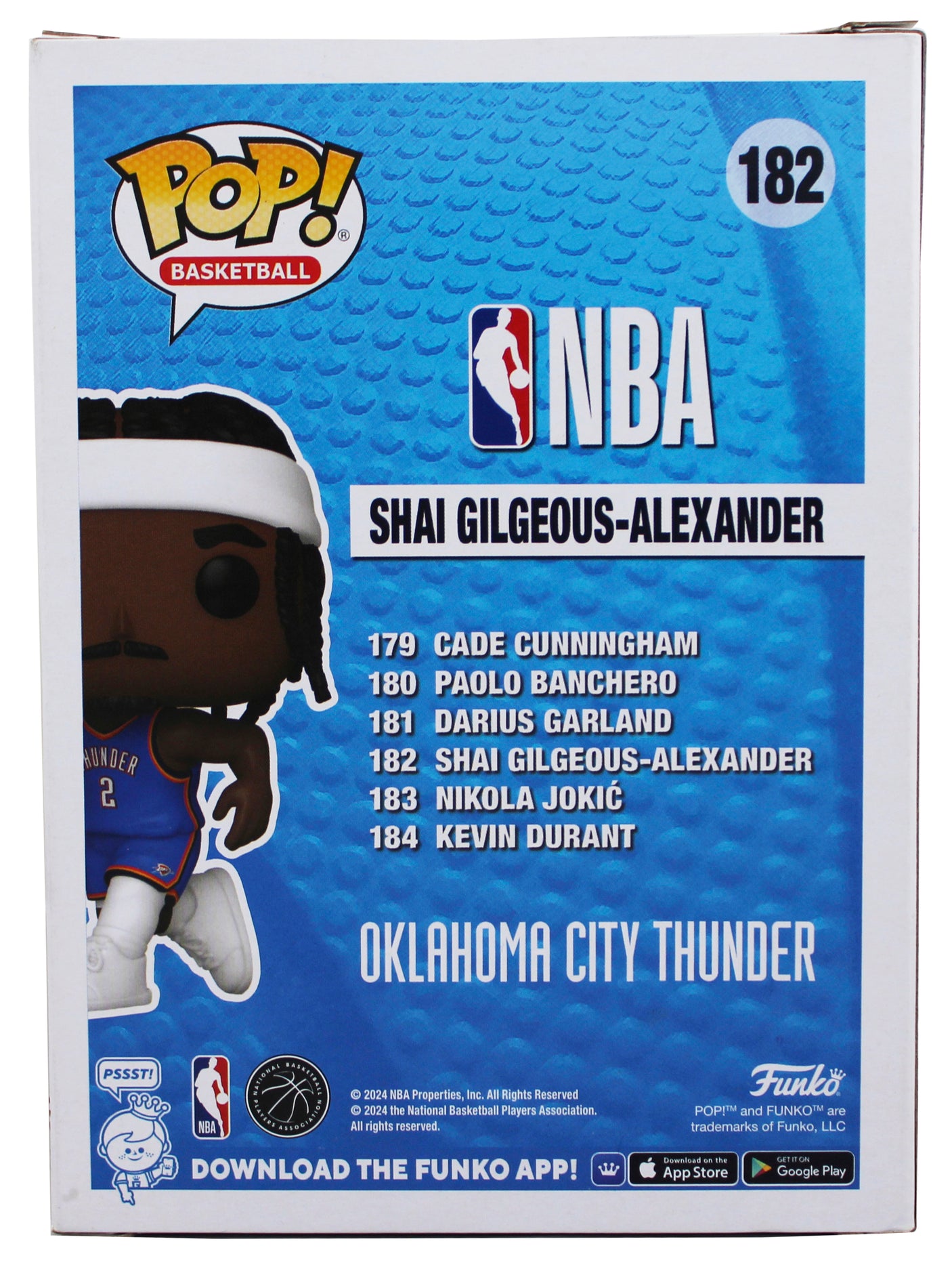 Thunder Shai Gilgeous-Alexander Signed #182 Funko Pop Vinyl Figure BAS #BV70431