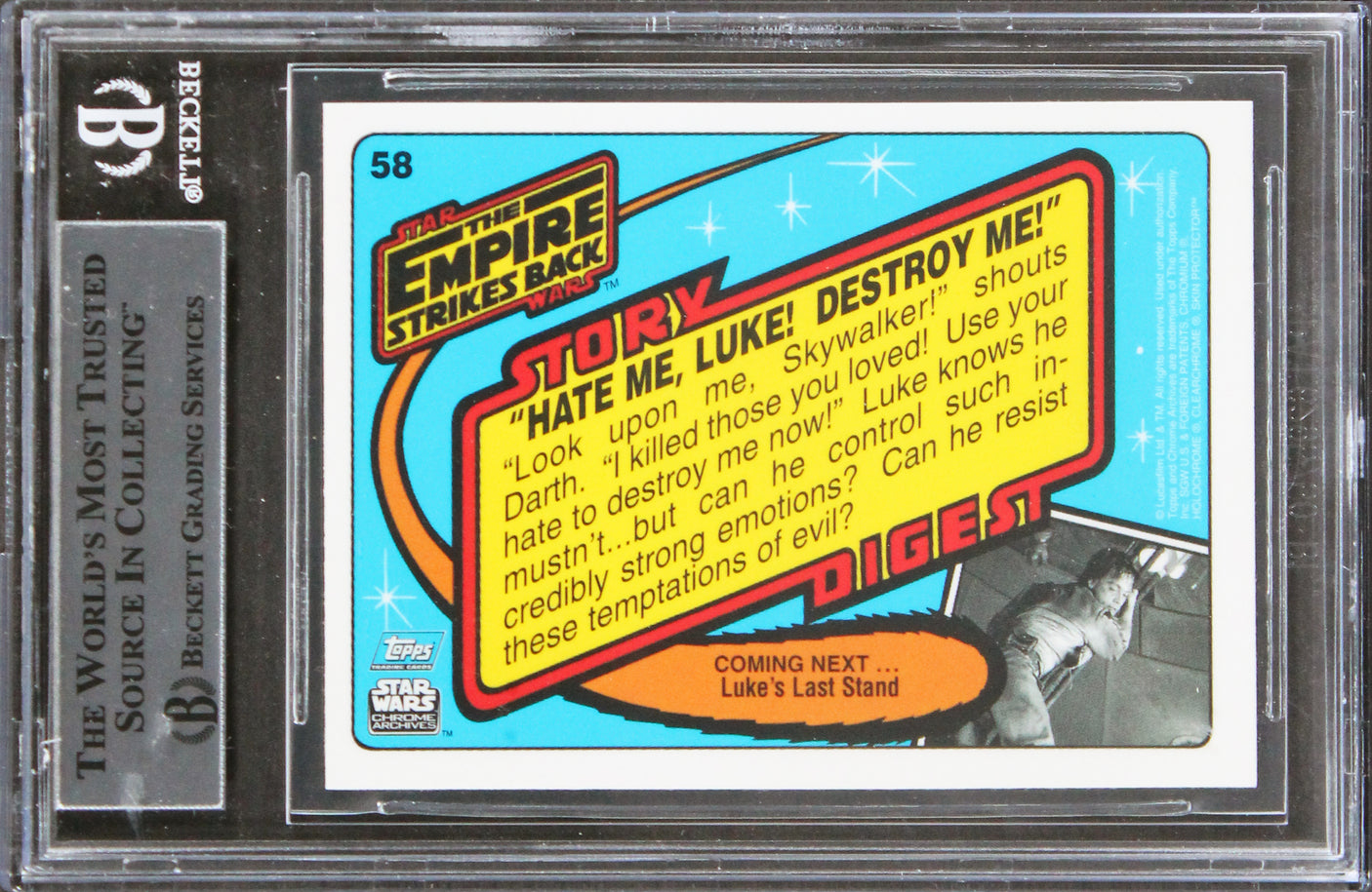 Star Wars Jones & Prowse Signed 1999 Star Wars Chrome Archives #58 Card BAS Slab