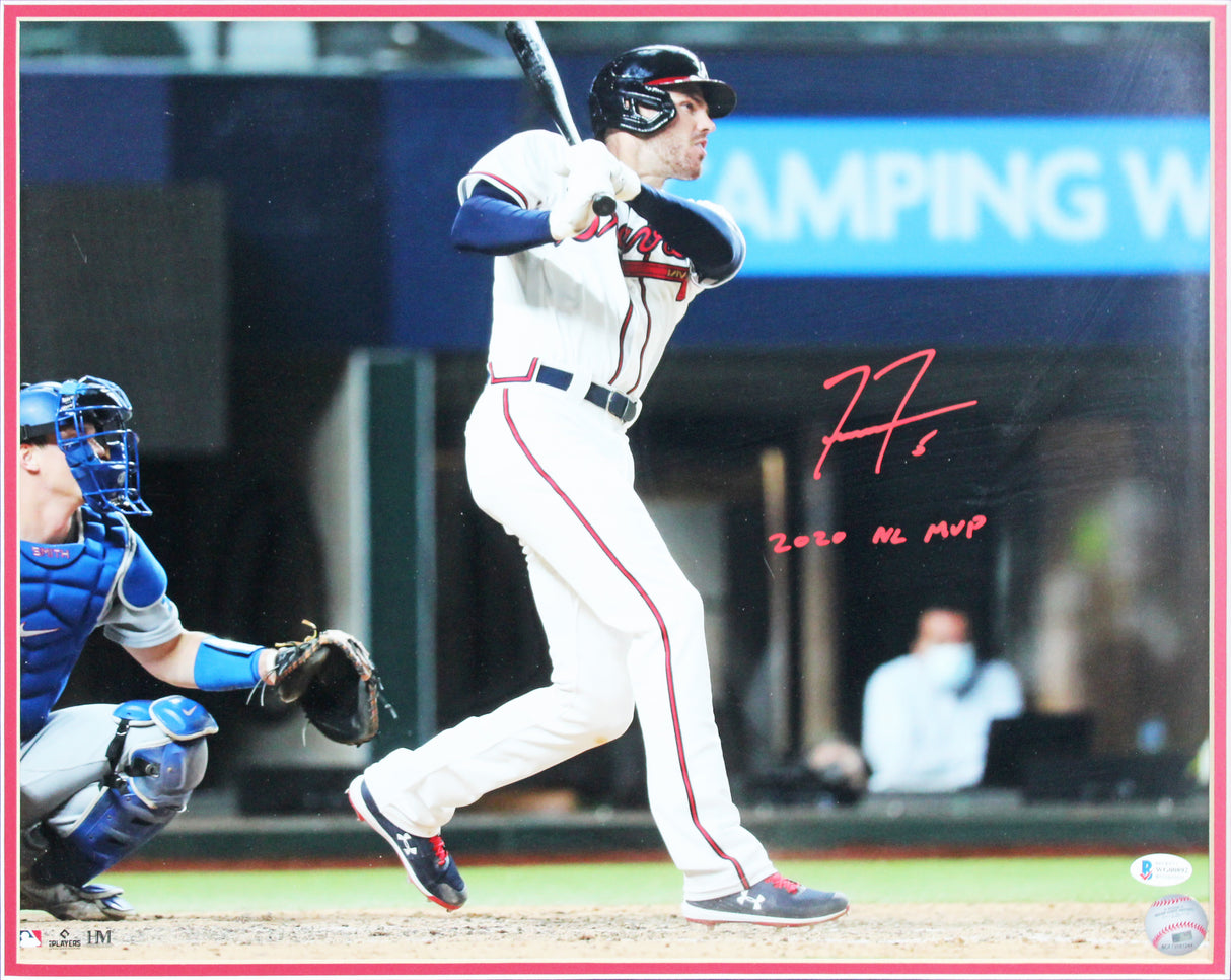 Braves Freddie Freeman "2020 NL MVP" Signed 16x20 Framed Photo BAS Wit #WG00892