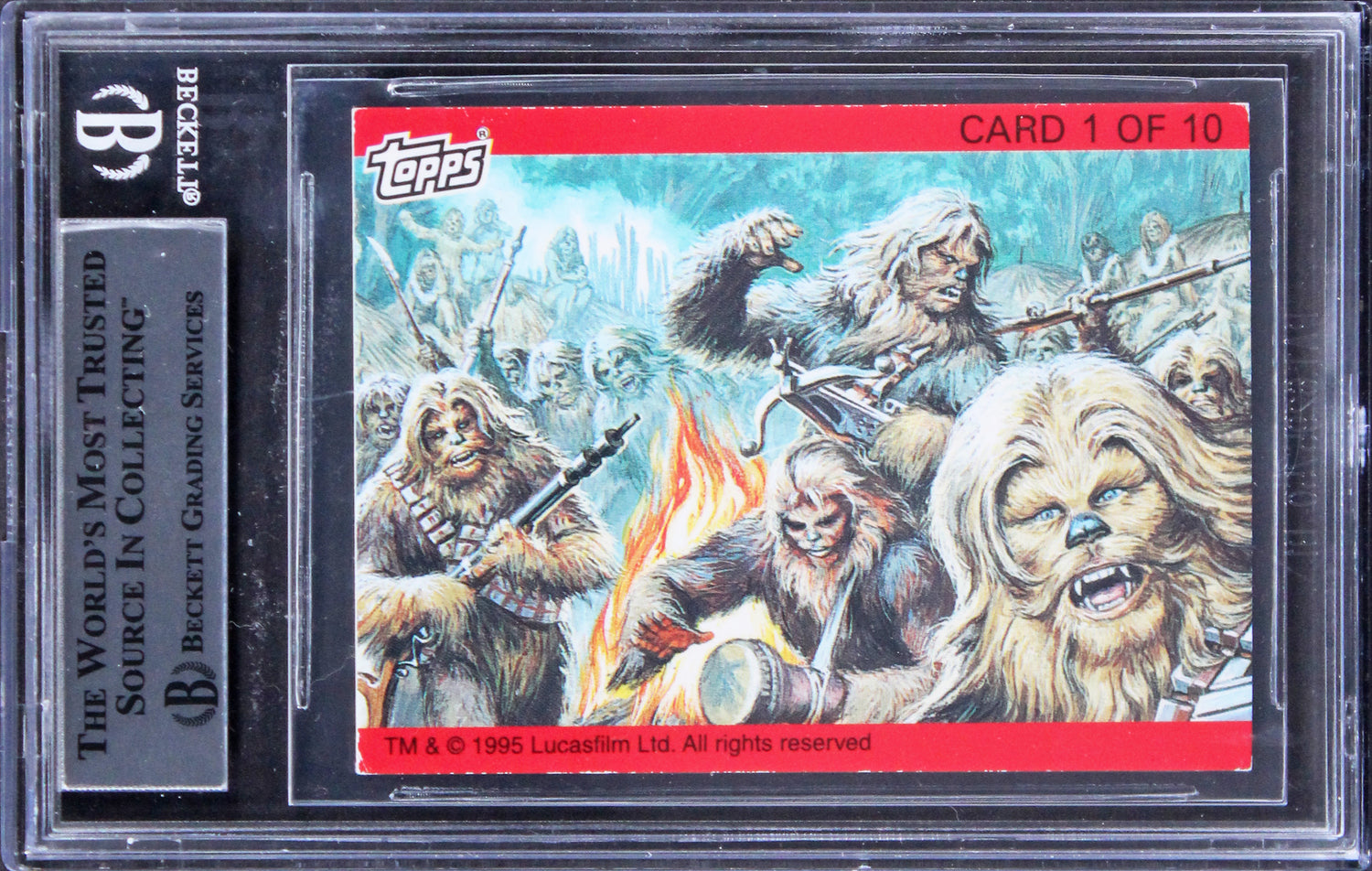 James Earl Jones & David Prowse Signed 1995 Star Wars CHL #1 Card BAS Slabbed
