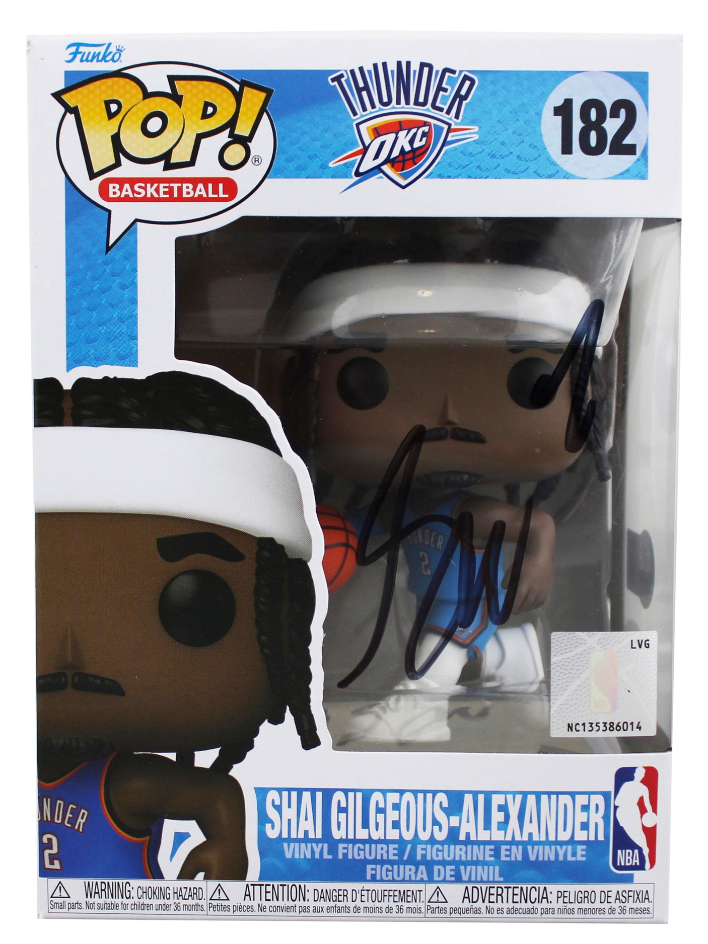 Thunder Shai Gilgeous-Alexander Signed #182 Funko Pop Vinyl Figure BAS #BV70427