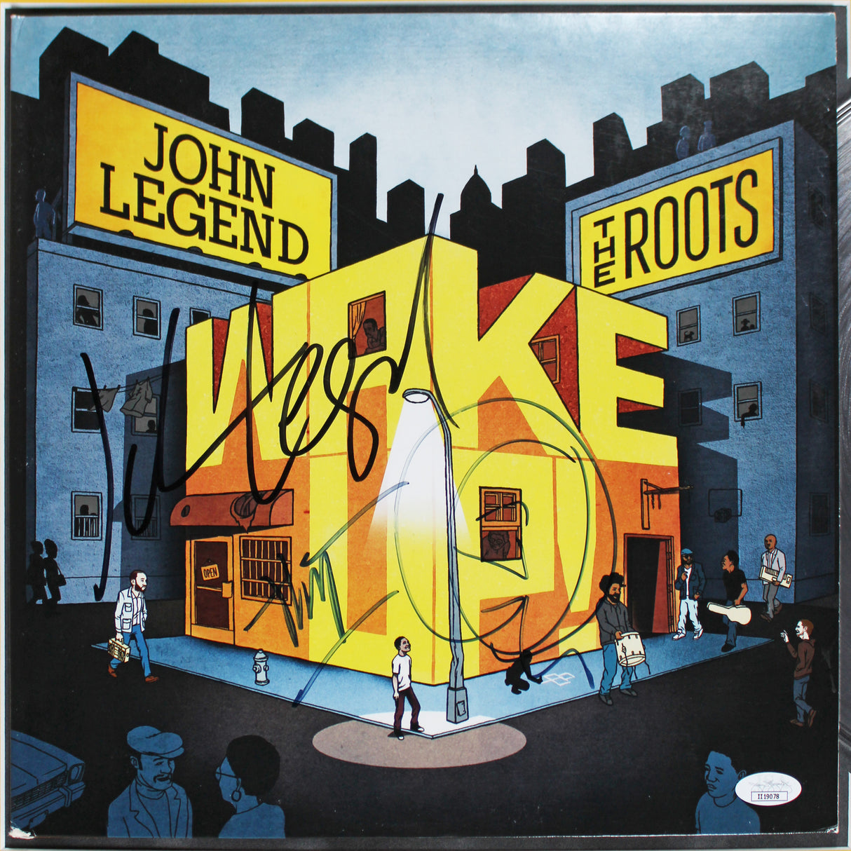 John Legend, Questlove & Black Thought Signed & Framed Album Cover W/ Vinyl JSA