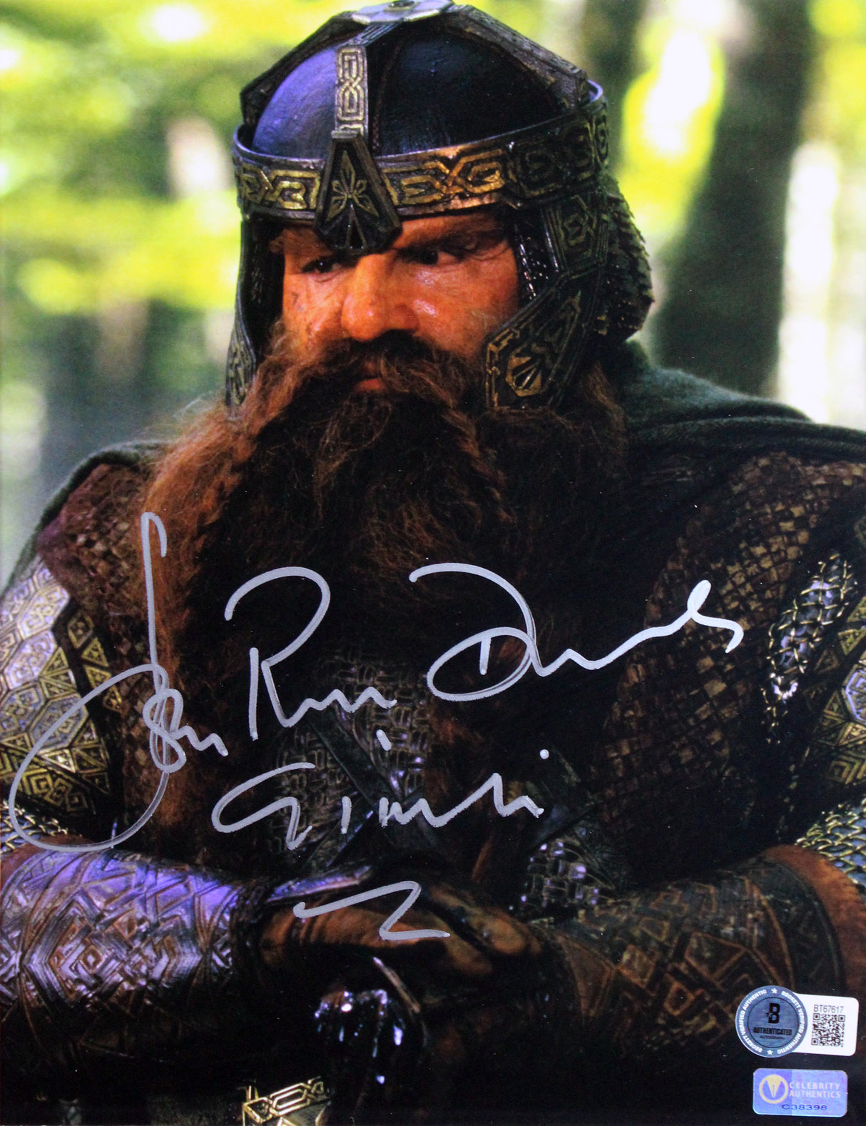 Orlando Bloom & John Rhys-Davies Lord of the Rings Signed 8x10 Framed Photo BAS