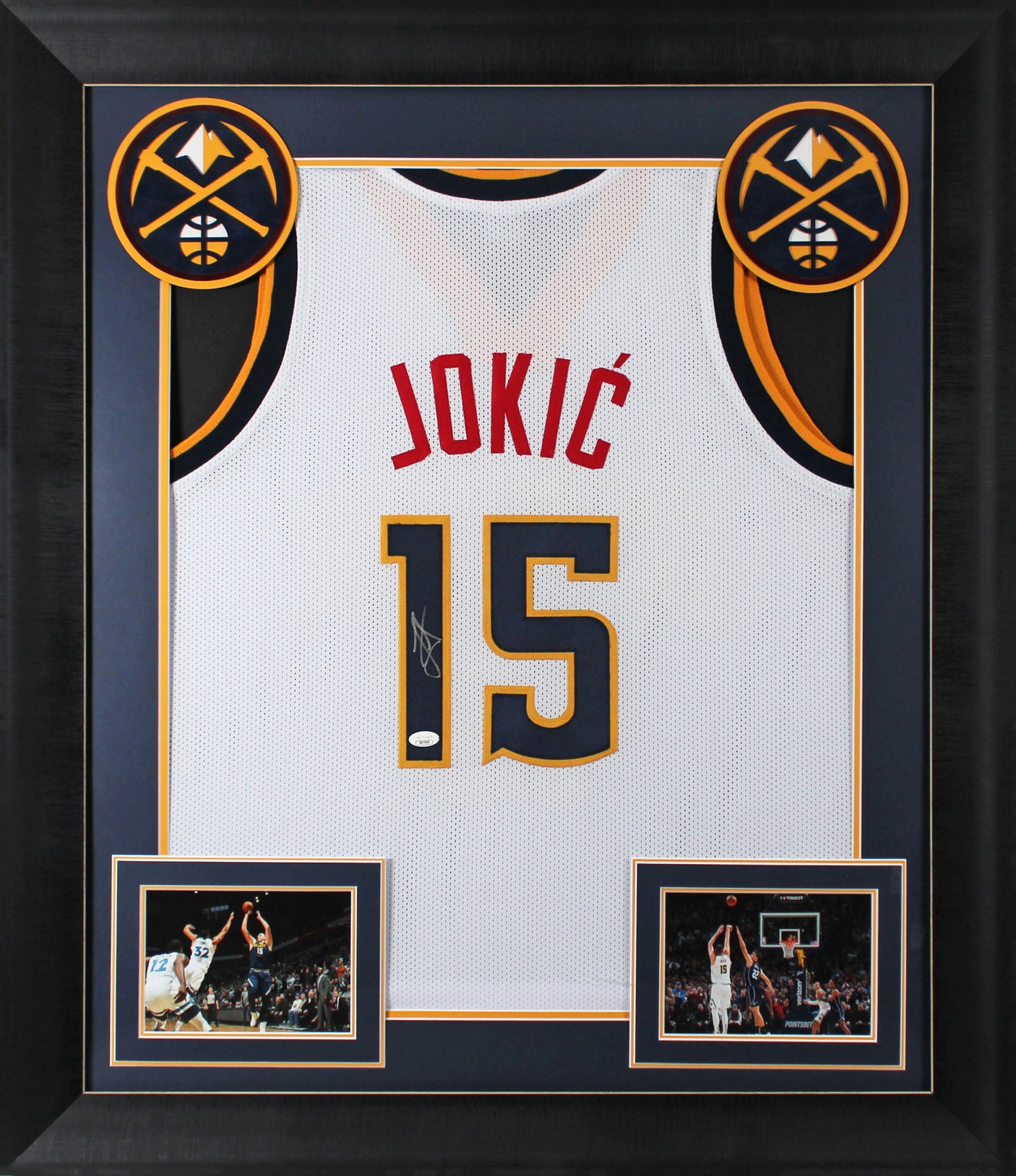 Nikola Jokic Authentic Signed White Pro Style Framed Jersey Autographed JSA 2