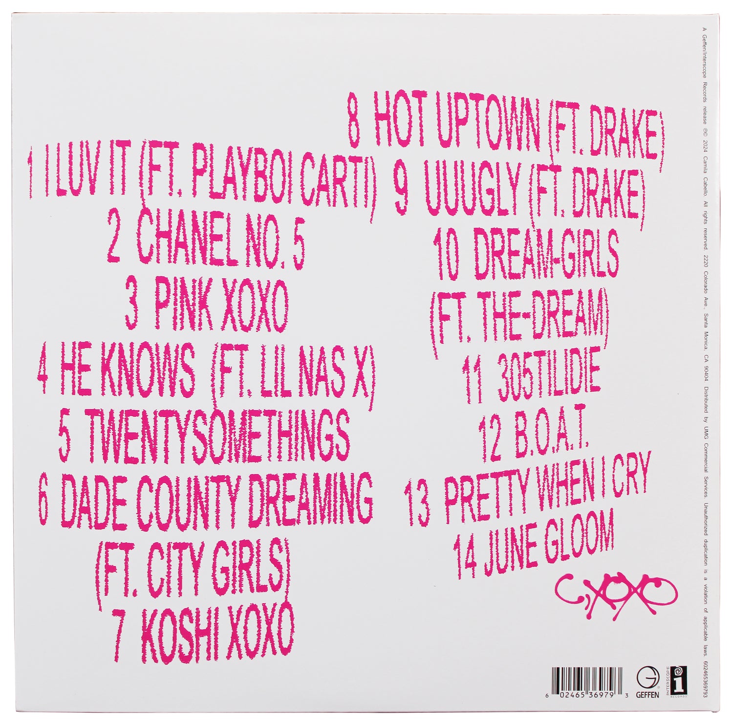 Camila Cabello Authentic Signed C, XOXO Album Flat w/ Album & Vinyl BAS #BR84210