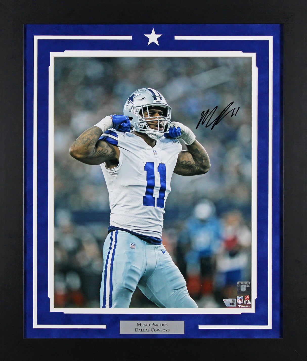 Cowboys Micah Parsons Authentic Signed 16x20 Framed Photo Fanatics #GD53510007