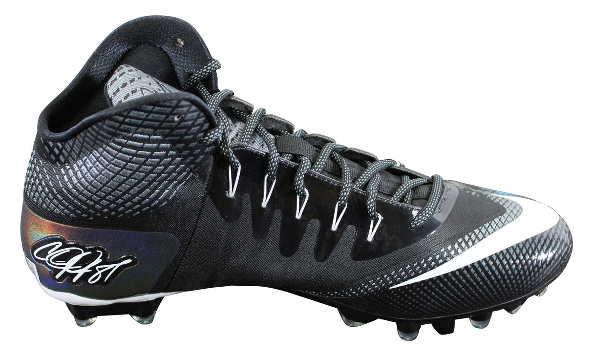 Lions Calvin Johnson Signed Signature Series Left Football Cleat BAS Witnessed