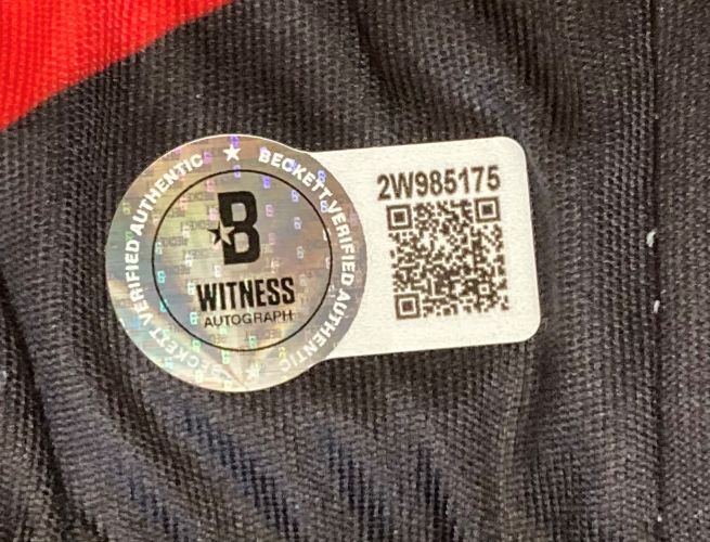 Israel Adesanya Signed Custom Red MMA Fight Trunks BAS