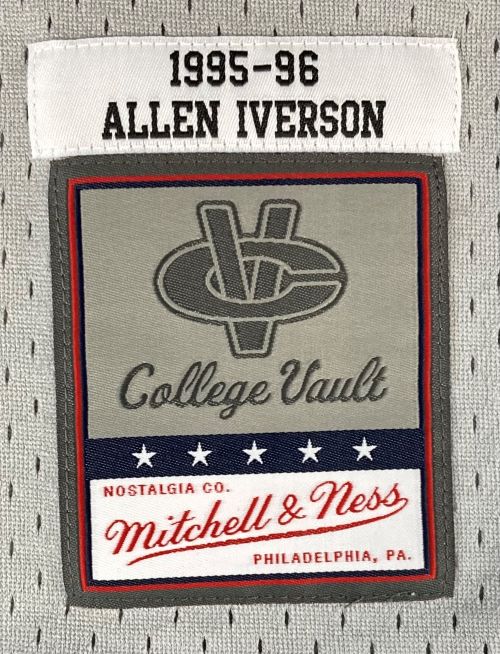 Allen Iverson Signed Georgetown Hoyas 95/96 M&N College Vault Jersey BAS