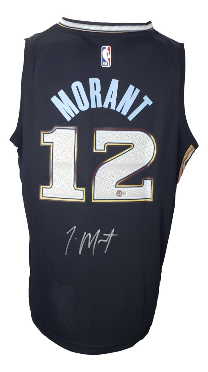 Ja Morant Signed Memphis Grizzlies Black Fanatics Basketball XL Jersey BAS - Sports Integrity