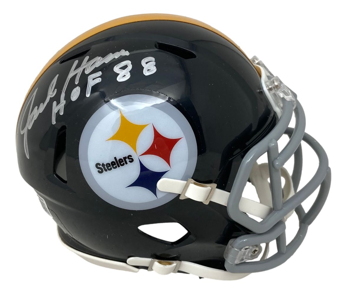 Jack Ham Signed Pittsburgh Steelers Mini Speed Helmet HOF 88 BAS