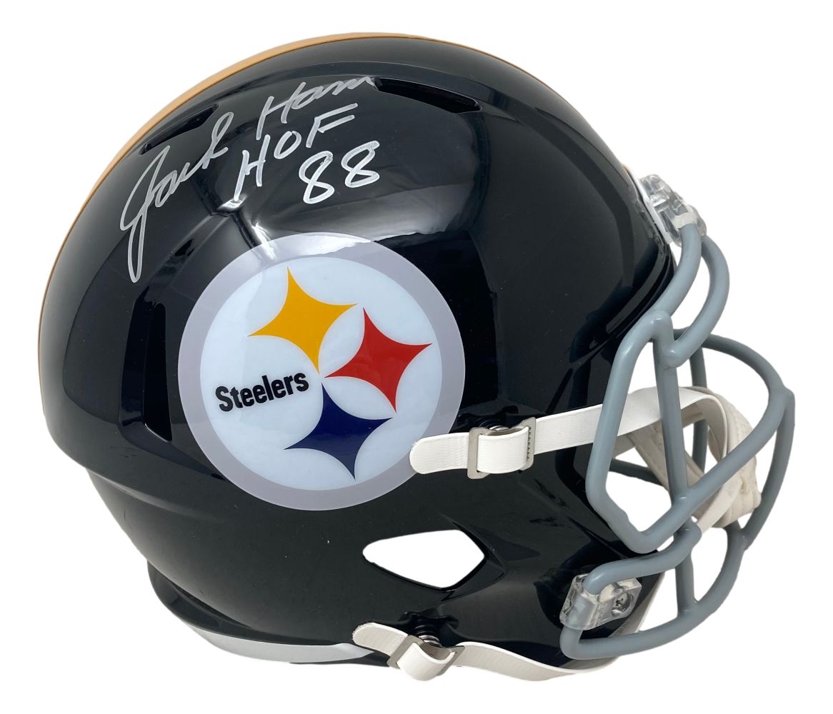 Jack Ham Signed Pittsburgh Steelers Full Size Tb Speed Replica Helmet HOF 88 BAS