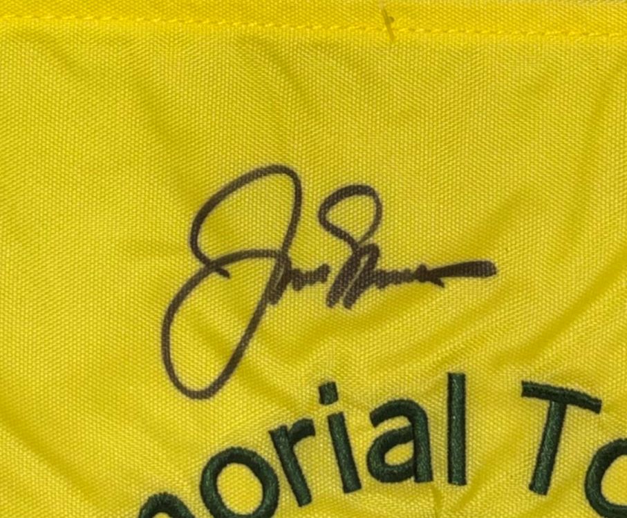 Jack Nicklaus Signed Framed The Memorial Tournament Golf Flag BAS AF01276