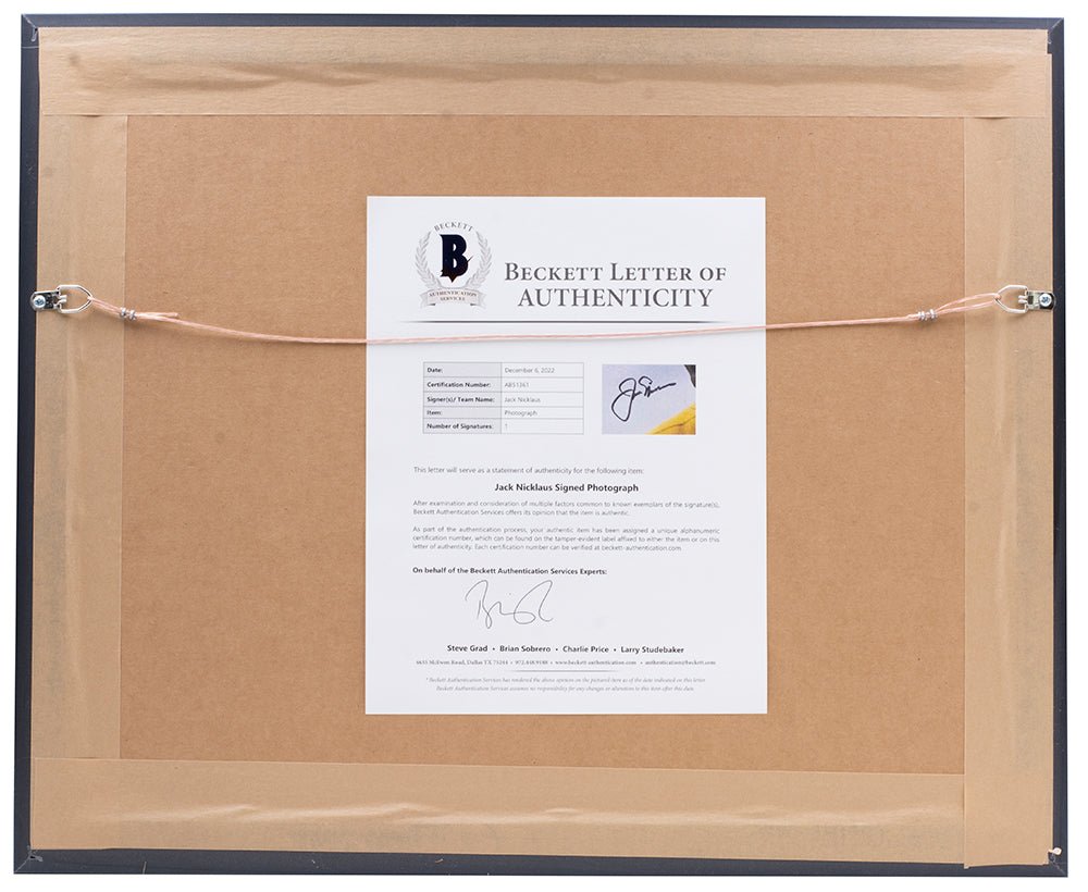 Jack Nicklaus Signed Framed 11x14 Golf Photo BAS LOA AB51361 - Sports Integrity