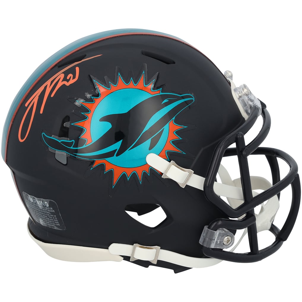 Jacob Rodriguez Autographed Miami Dolphins Black Rivalries Speed Mini Helmet Fanatics