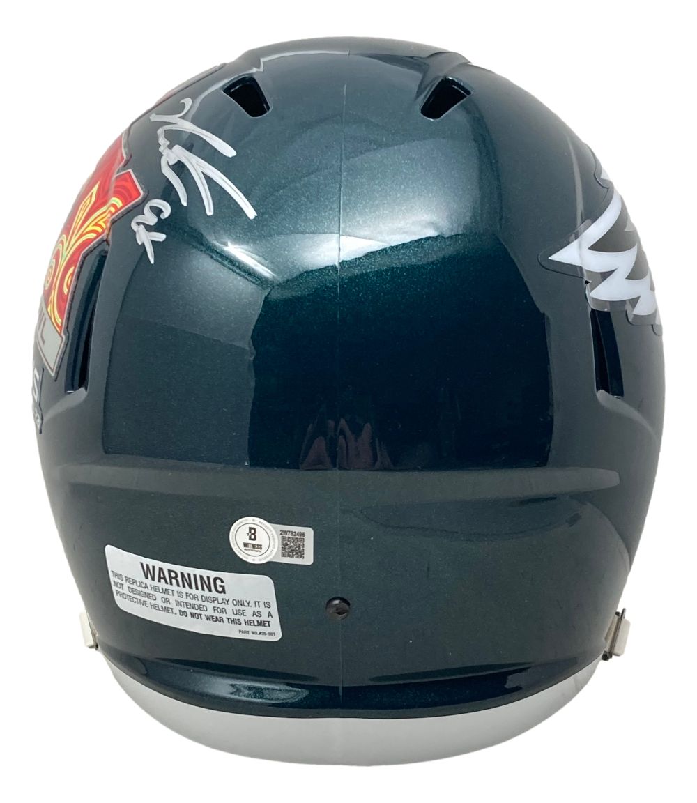 Jalen Carter Signed Philadelphia Eagles FS Super Bowl 59 Replica Helmet BAS