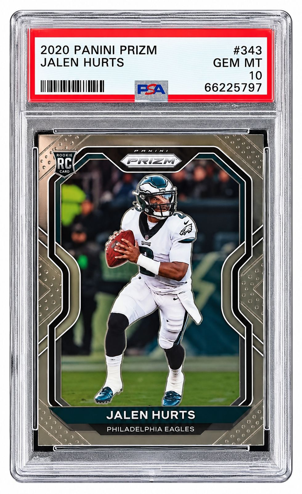 2020 Panini Prizm #343 Jalen Hurts Eagles Rookie Card PSA Gem MT 10