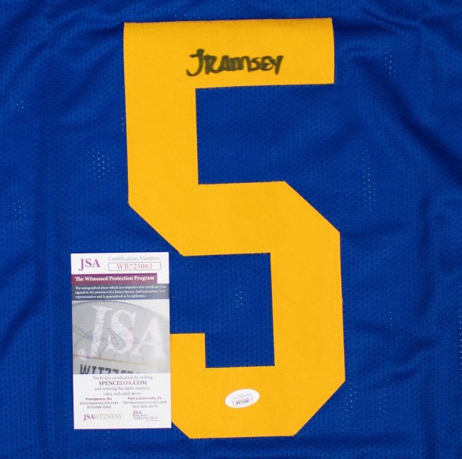 Jalen Ramsey Los Angeles Signed Blue Football Jersey JSA